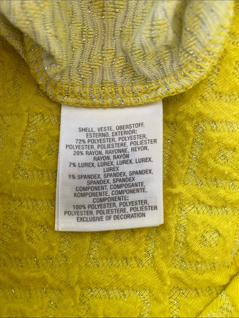 Anthro Yellow Textured Peter Pan Collar Blouse with Embellished Collar - Picture 11 of 12